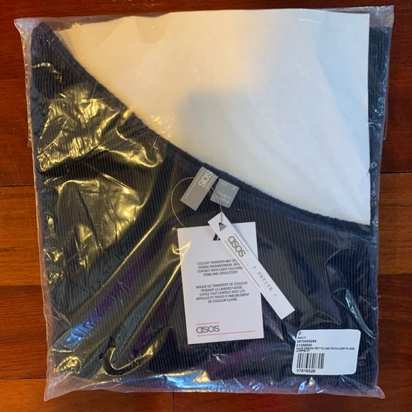 NWT ASOS Navy One shoulder Petite jumpsuit US4 - Picture 3 of 4